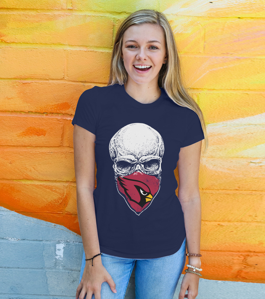 Cardinals Fans Skull Bandana T-Shirt