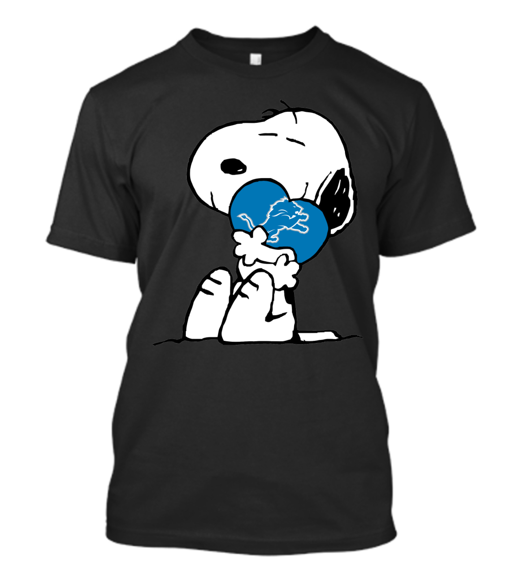 Detroit Lions Snoopy Hugging T-Shirt