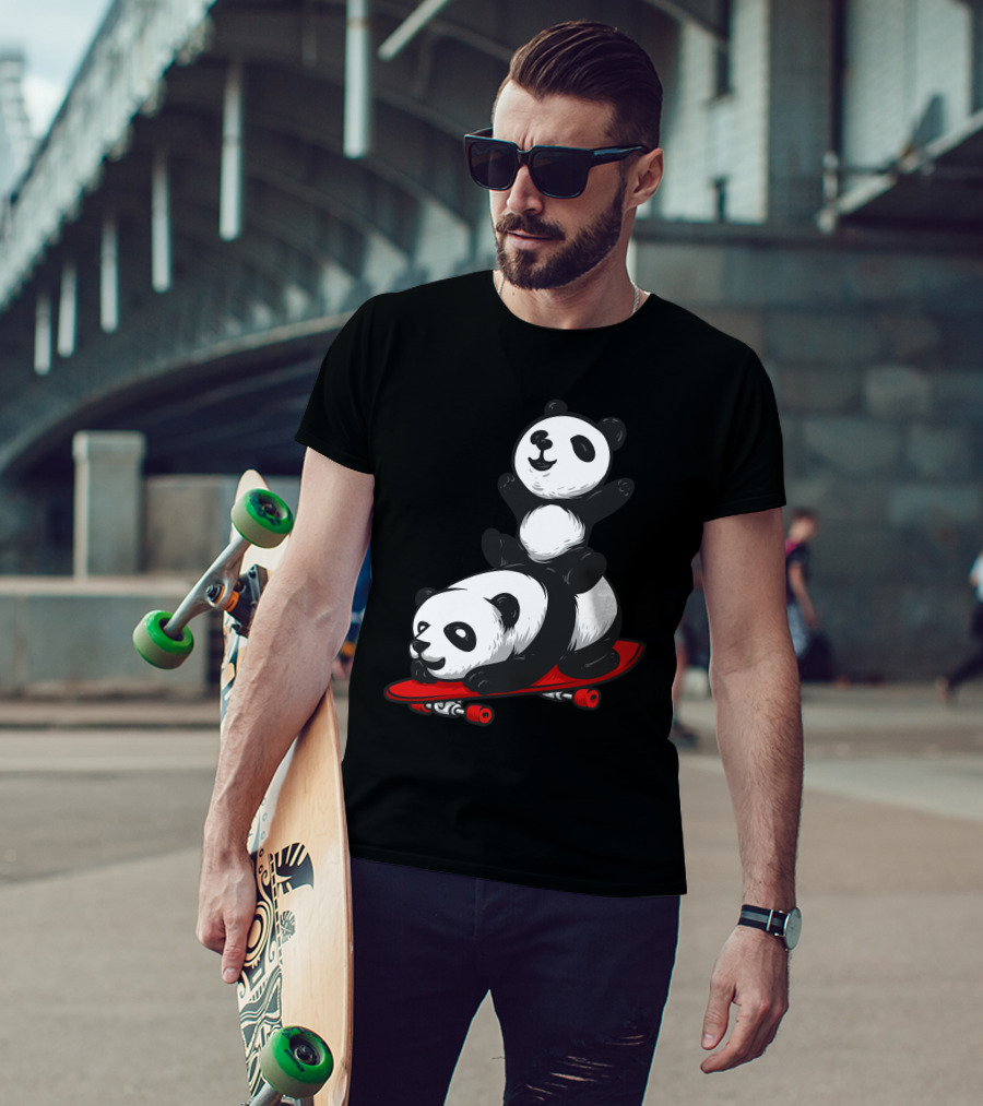 Camp Mau Panda Skateboarding Adventure T-Shirt