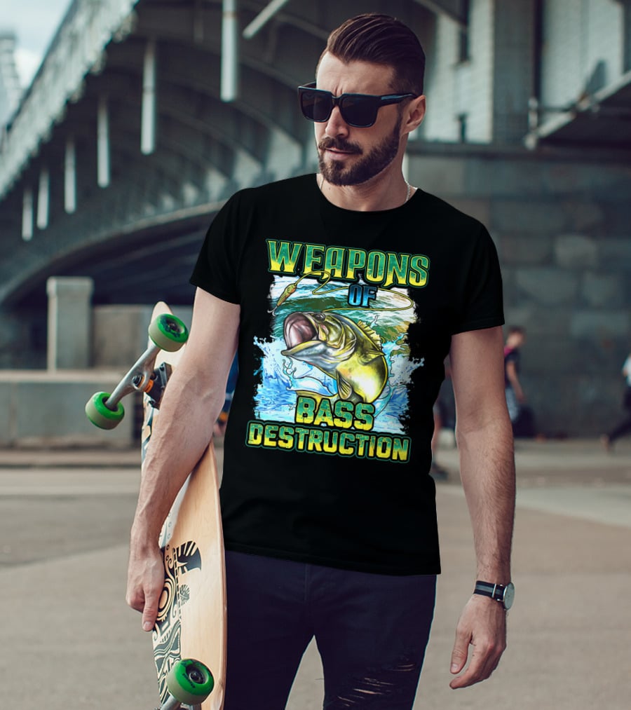 Weapons Of Bass Destruction Fisherman Bass Fishing T-Shirt