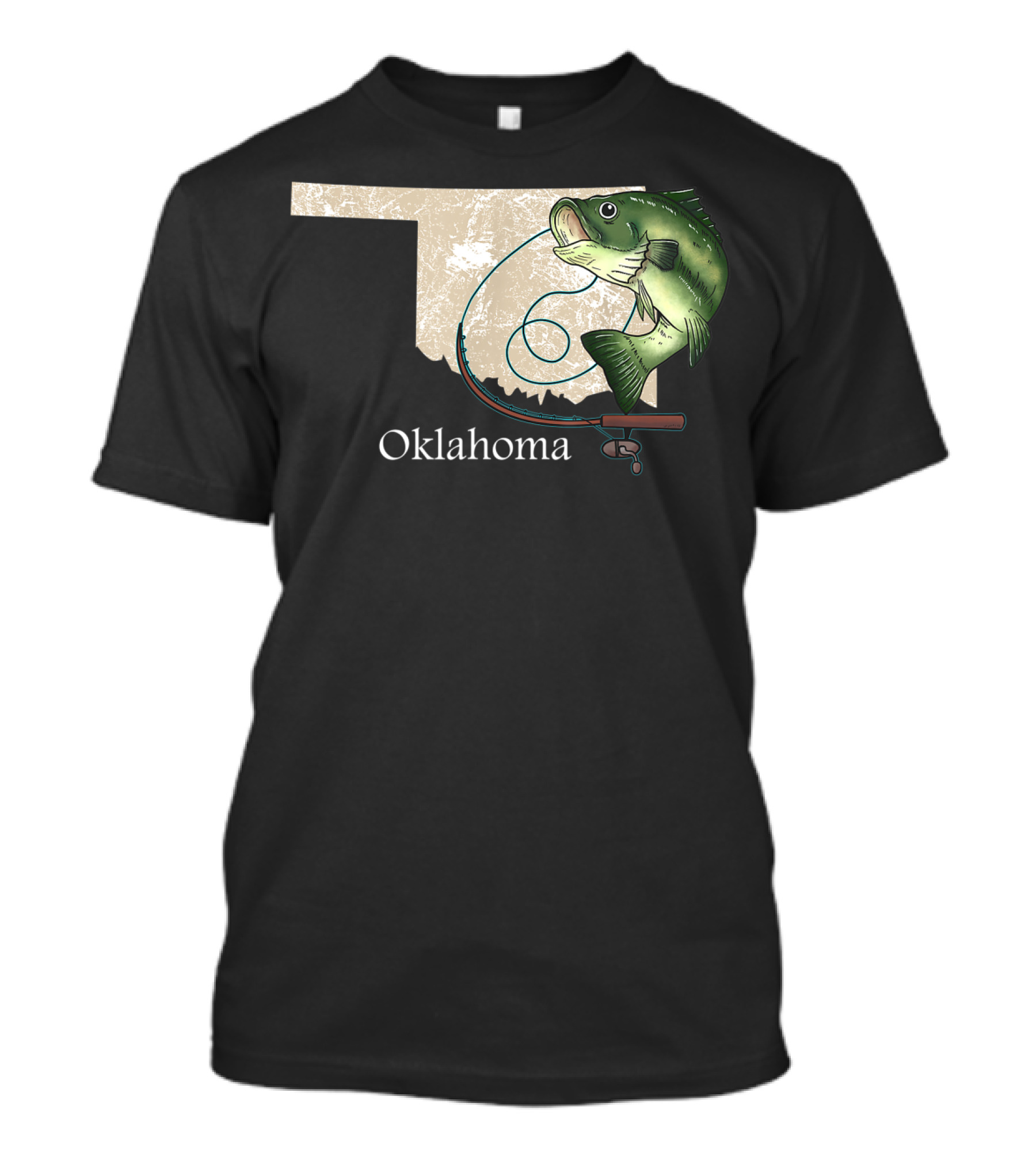 Oklahoma Fishing Fisherman Funny Fish Gear T-Shirt
