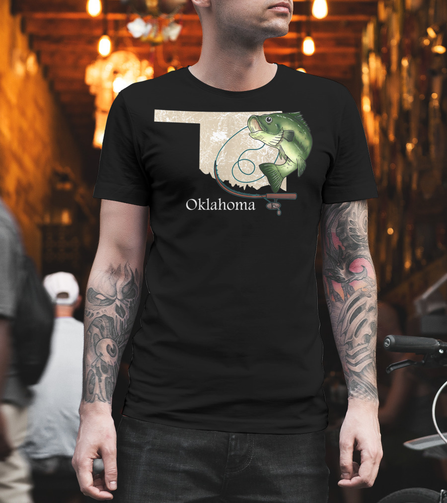 Oklahoma Fishing Fisherman Funny Fish Gear T-Shirt