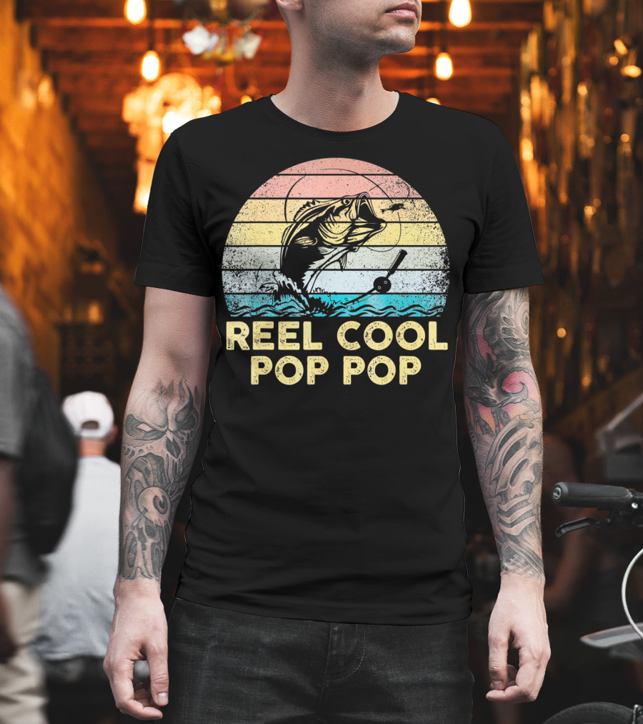 Reel Cool Pop Pop Retro Vintage Fishing Reel T-Shirt