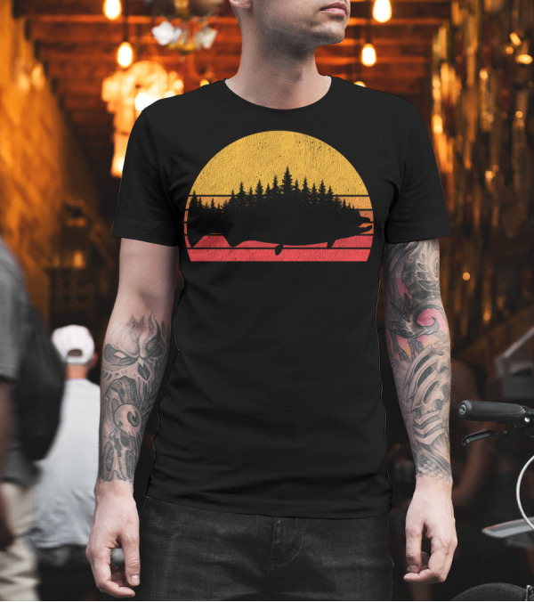 Treeline King Salmon Fishing Sunset T-Shirt Treeline King Salmon Fishing Sunset T-Shirt
