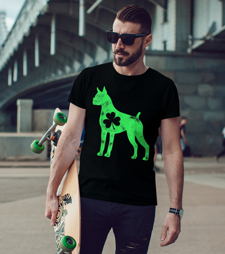 Boxer Dog Shamrock St Patricks Day Lover T-Shirt
