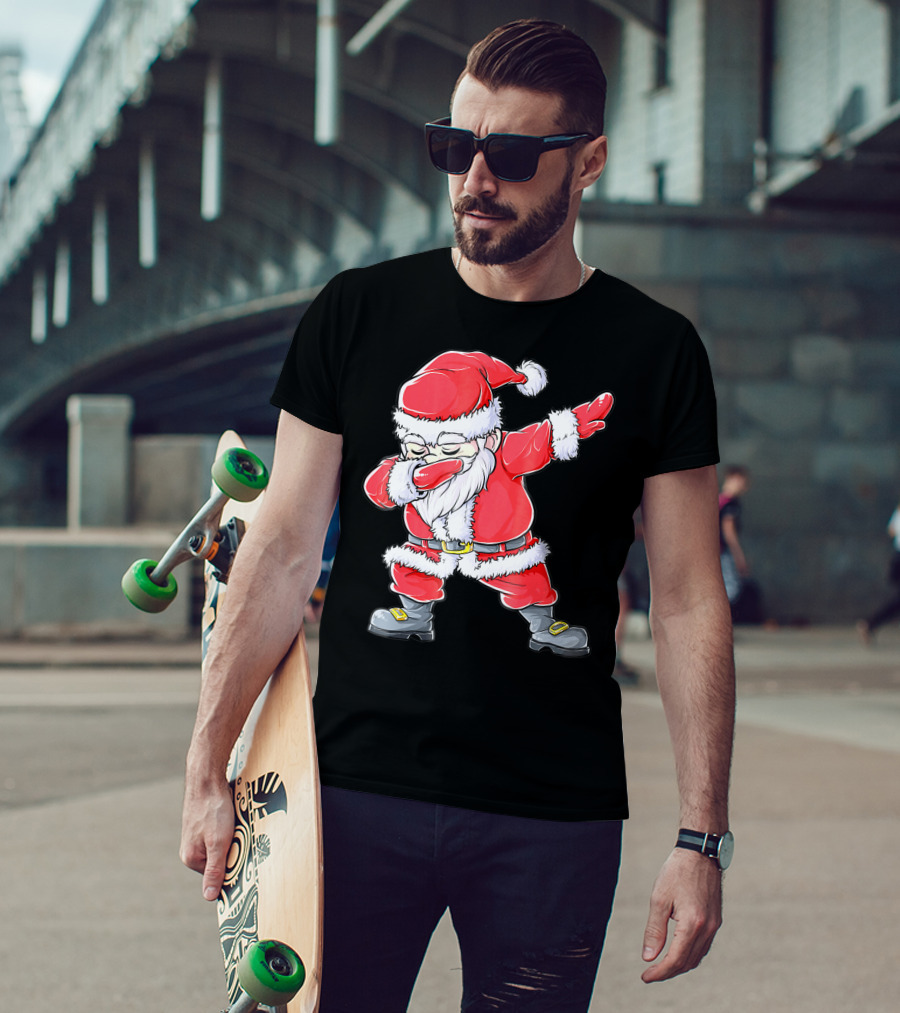 Christmas Santa Dabbing Kids Girls T-Shirt