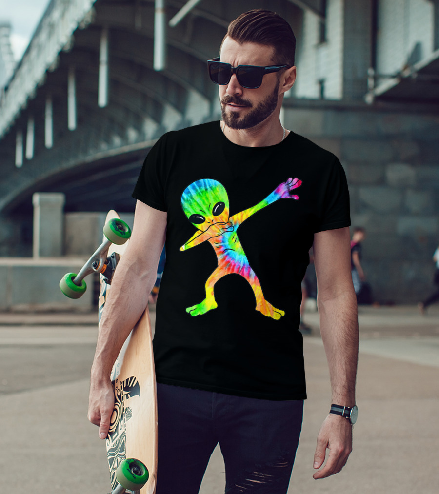 Tie Dye Dabbing Alien T-Shirt