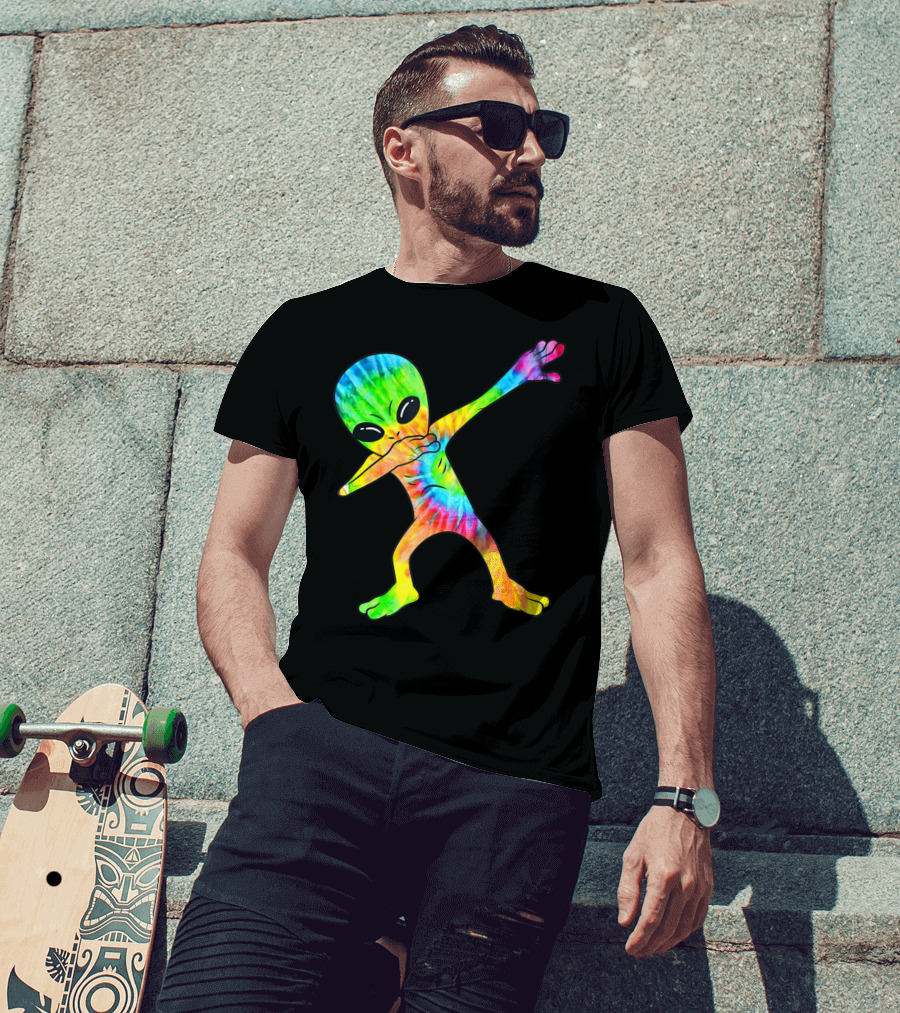 Tie Dye Dabbing Alien T-Shirt