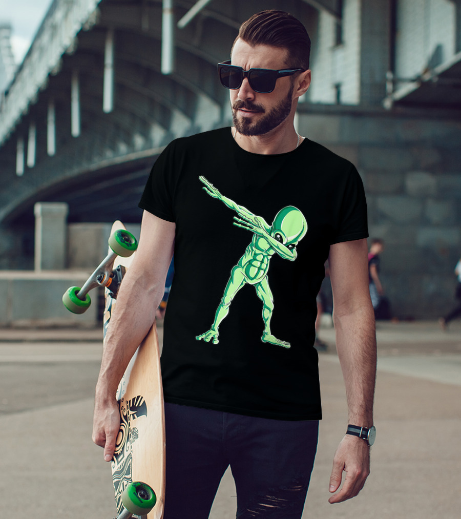 Dabbing Alien Dab Hip Hop Funny UFO Creature T-Shirt