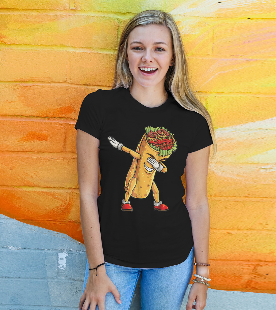 Dabbing Burrito Celebration Cinco De Mayo T-Shirt