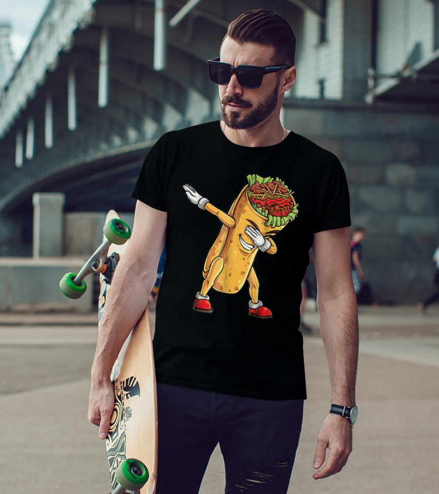 Dabbing Burrito Celebration Cinco De Mayo T-Shirt