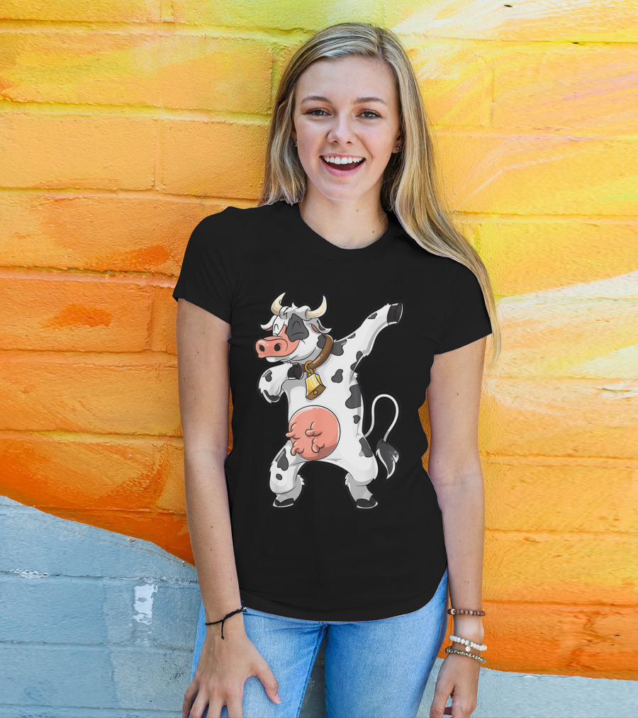 Dabbing Cow Dance Funny Cows Farm Farmer Dab T-Shirt