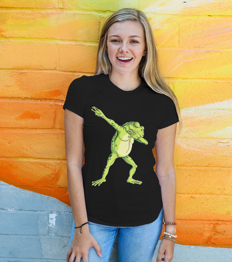 Kids Funny Dabbing Frog Animal Dab T-Shirt