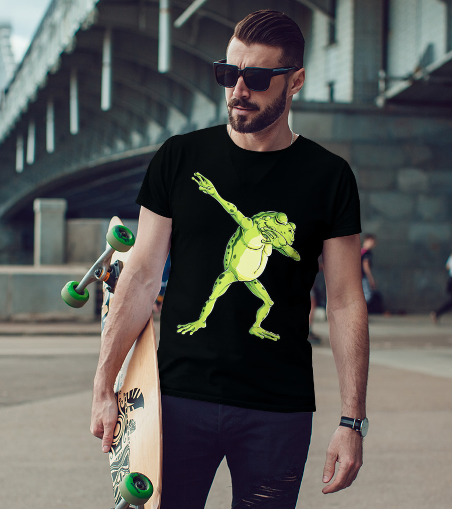 Kids Funny Dabbing Frog Animal Dab T-Shirt