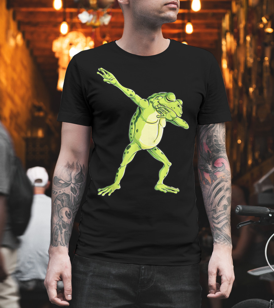 Kids Funny Dabbing Frog Animal Dab T-Shirt
