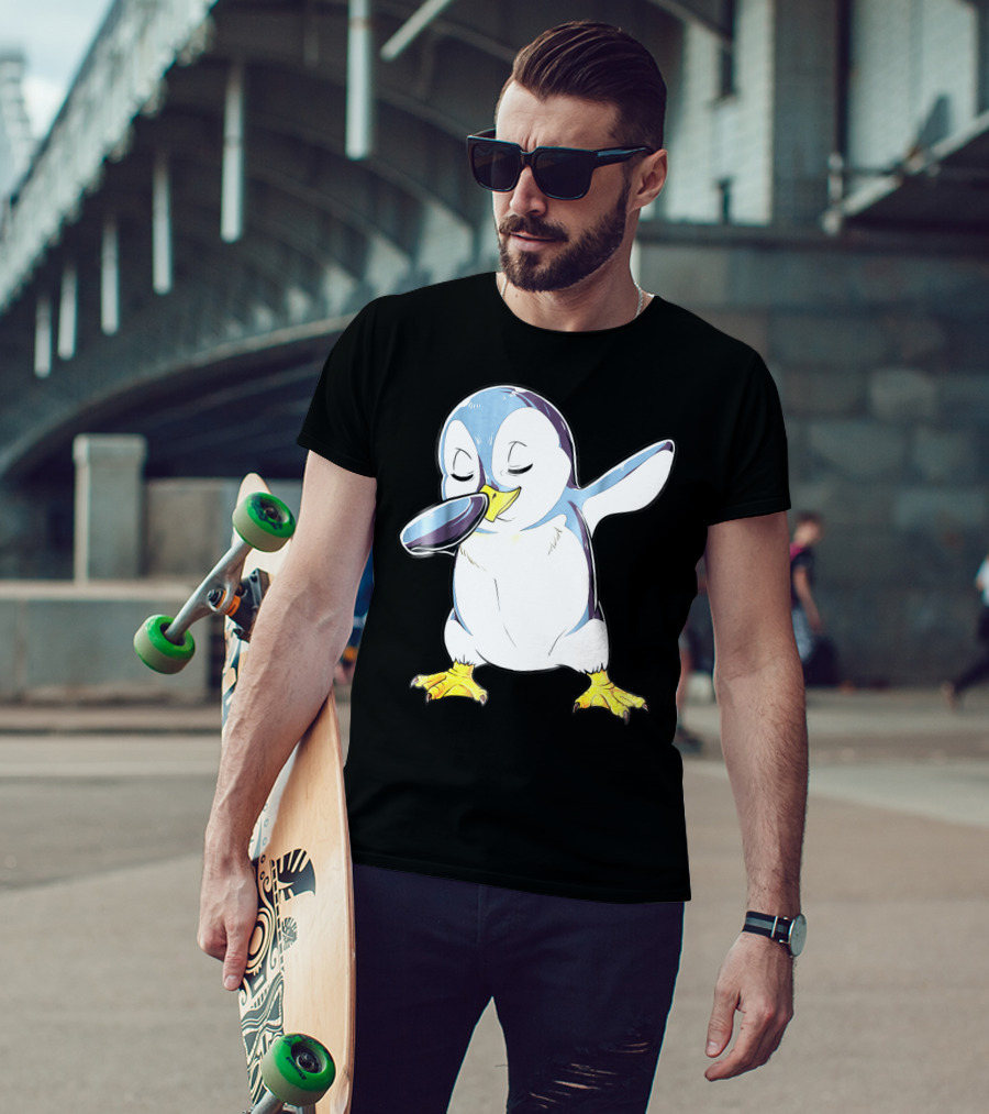Dabbing Penguin Kids Boys Funny Dab Dance Bird Cute Fun T-Shirt