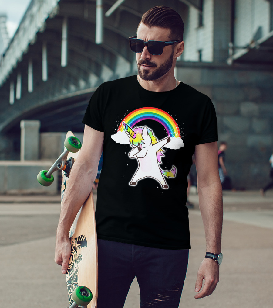 Funny Rainbow Squad Unicorn Dab Dance T-Shirt