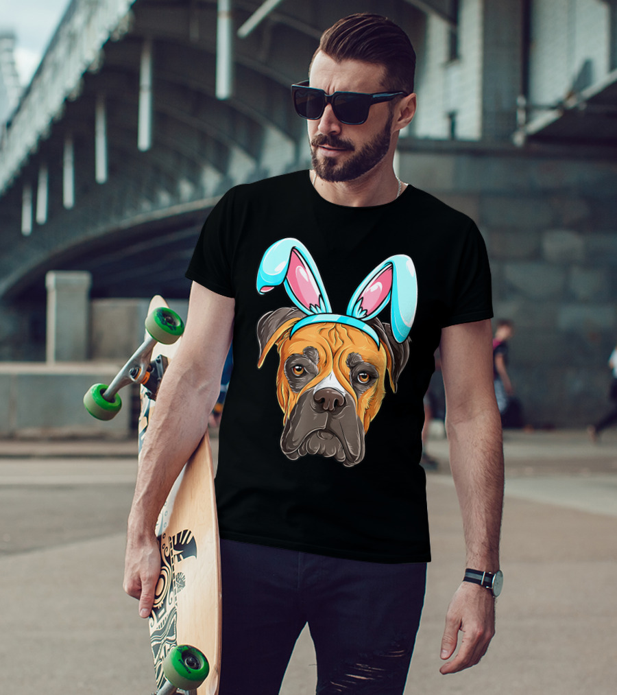 Easter Bunny Dog Boxer T-Shirt