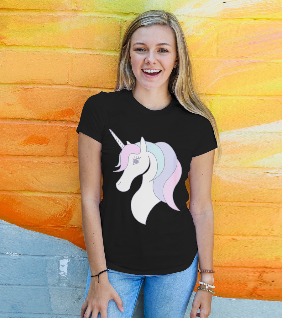 Fabulous Unicorn Pastel Colors For Women Girls T-Shirt