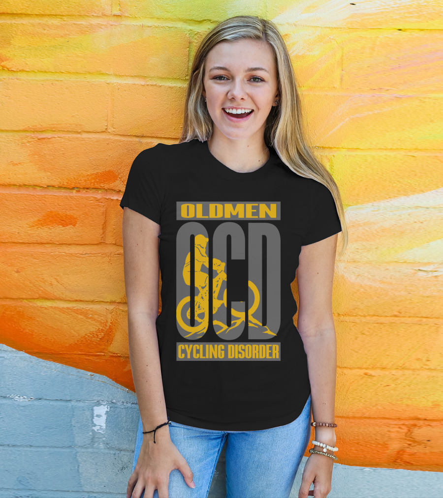Oldmen Ocd Cycling Disorder Biker T-Shirt