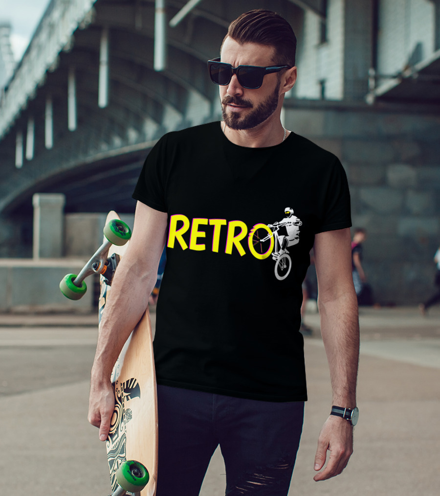 RETRO Bicycle Wheelie Rider T-Shirt