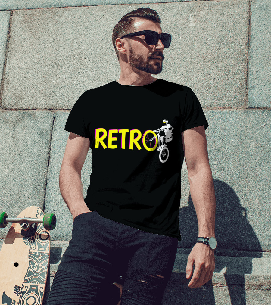 RETRO Bicycle Wheelie Rider T-Shirt