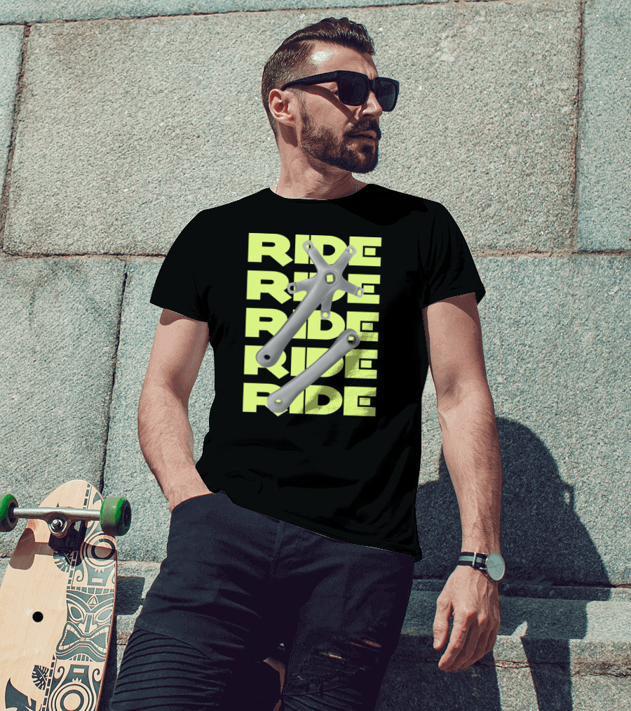 RIDE Square Taper Bike Crankset T-Shirt