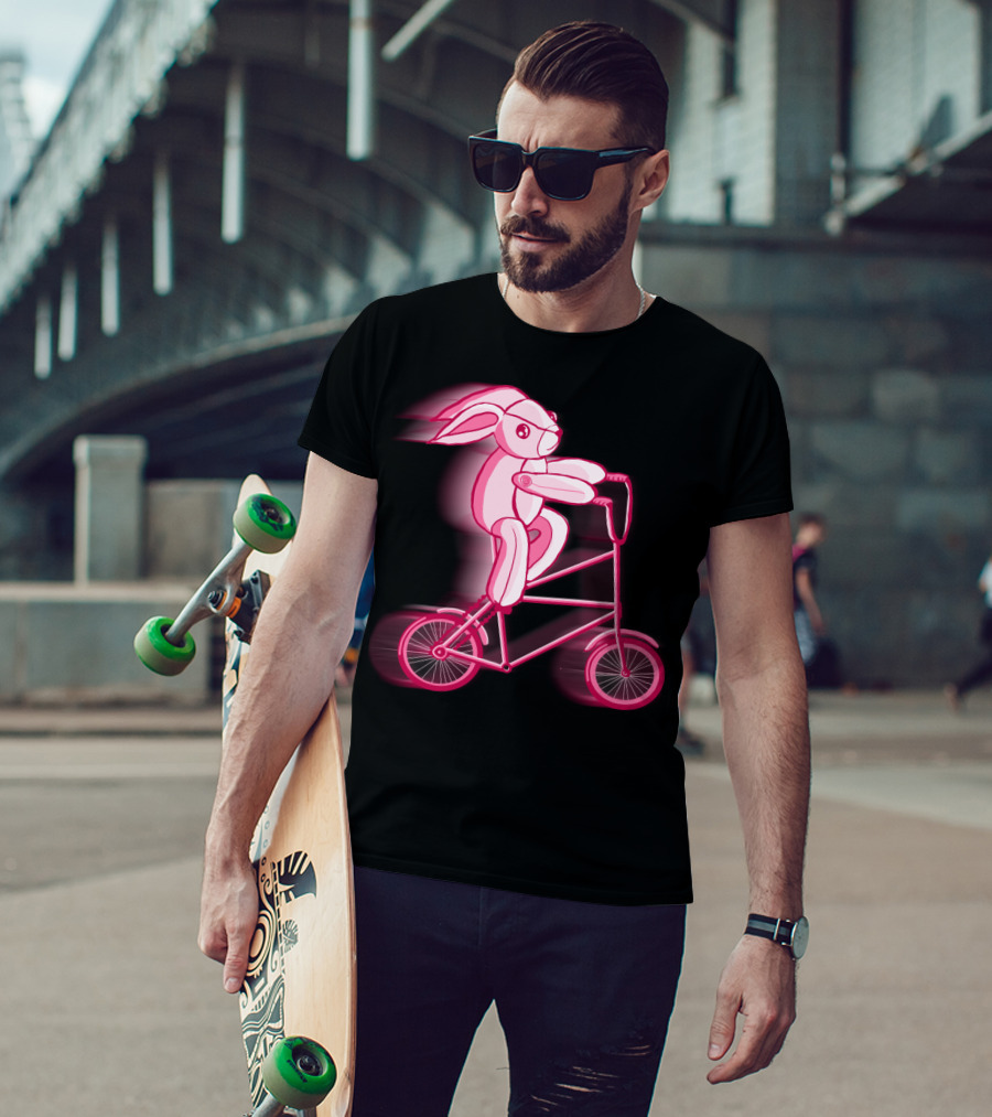 The Hare Riding Bicycle In Motion T-Shirt
