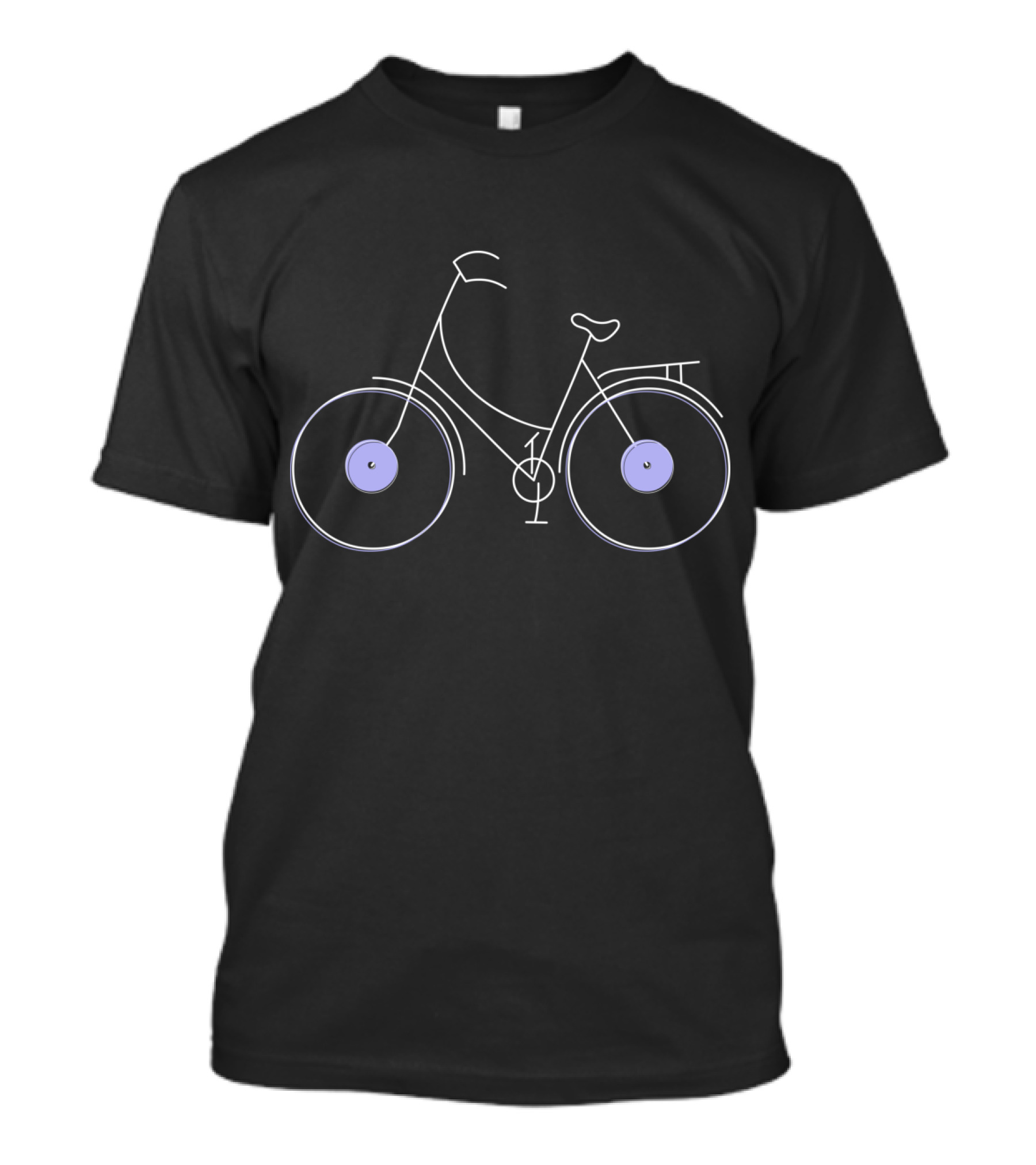 Vinyl Wheel Bicycle Line T-Shirt