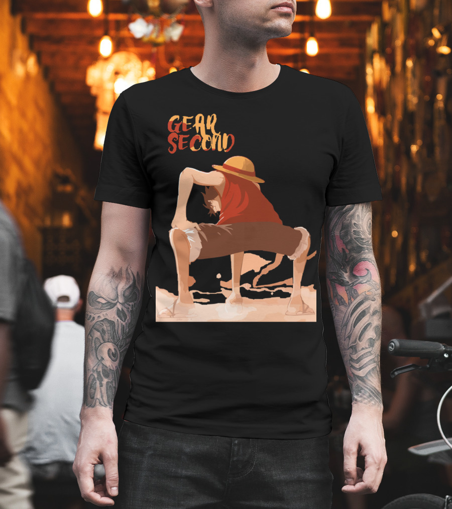 Gear Second Luffy Stance Iconic Anime Character Pose T-Shirt