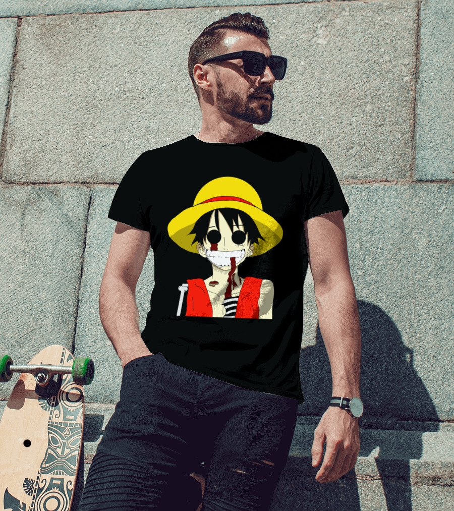 Monkey D Zombie One Piece Straw Hat Luffy T-Shirt