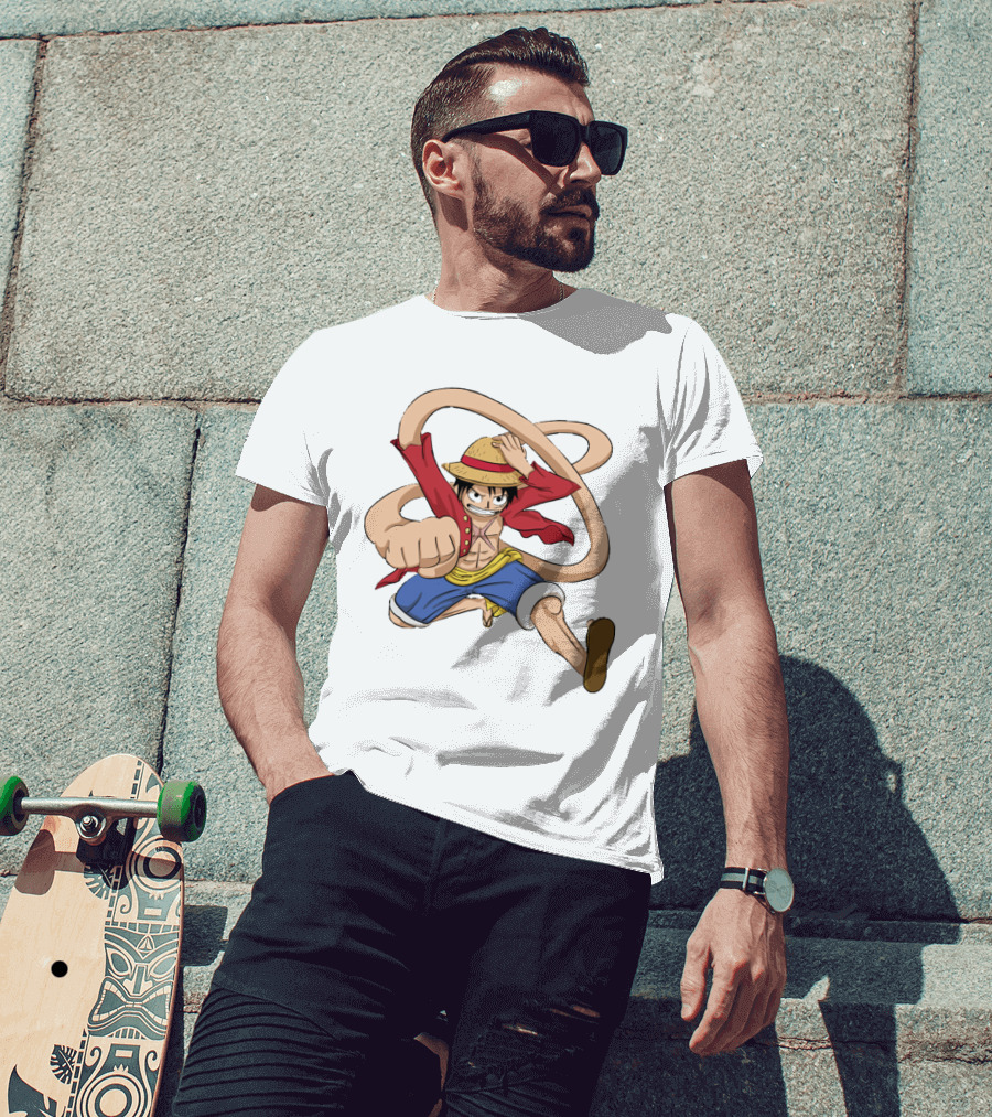 Luffy Straw Hat Punch Stretching Adventure T-Shirt