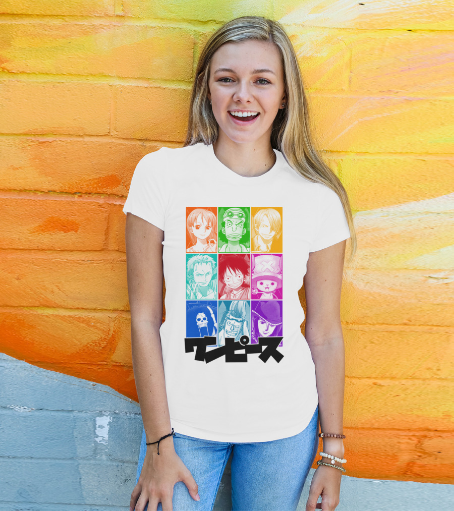 One Piece Of A Team Nine Characters Collage T-Shirt
