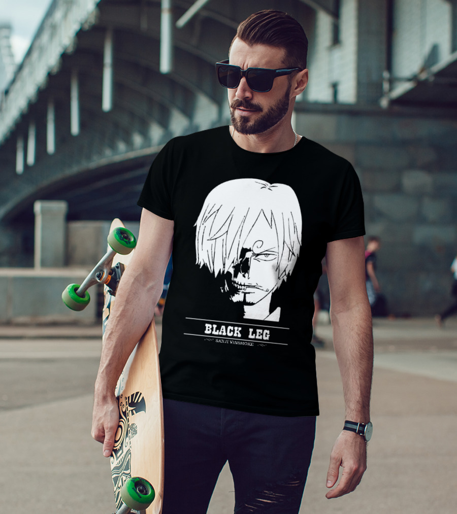 Sanji Vinsmoke Black Leg Anime Character Sketch T-Shirt