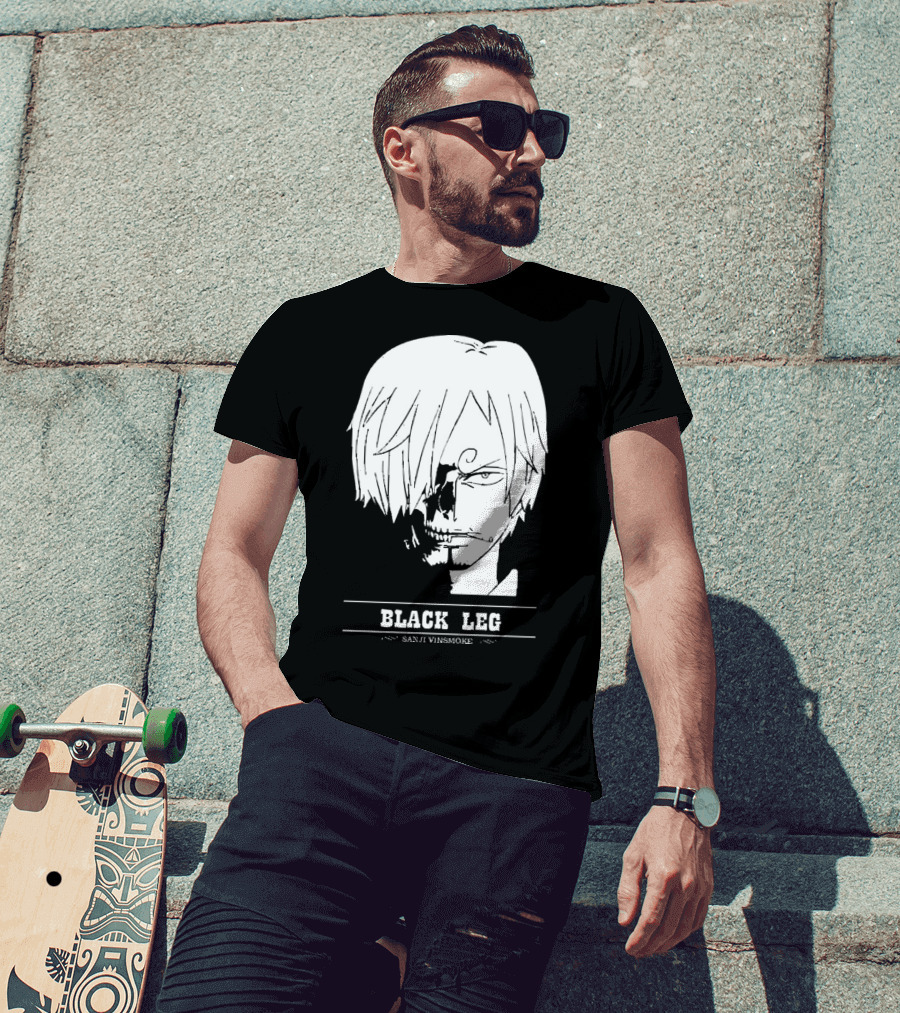 Sanji Vinsmoke Black Leg Anime Character Sketch T-Shirt