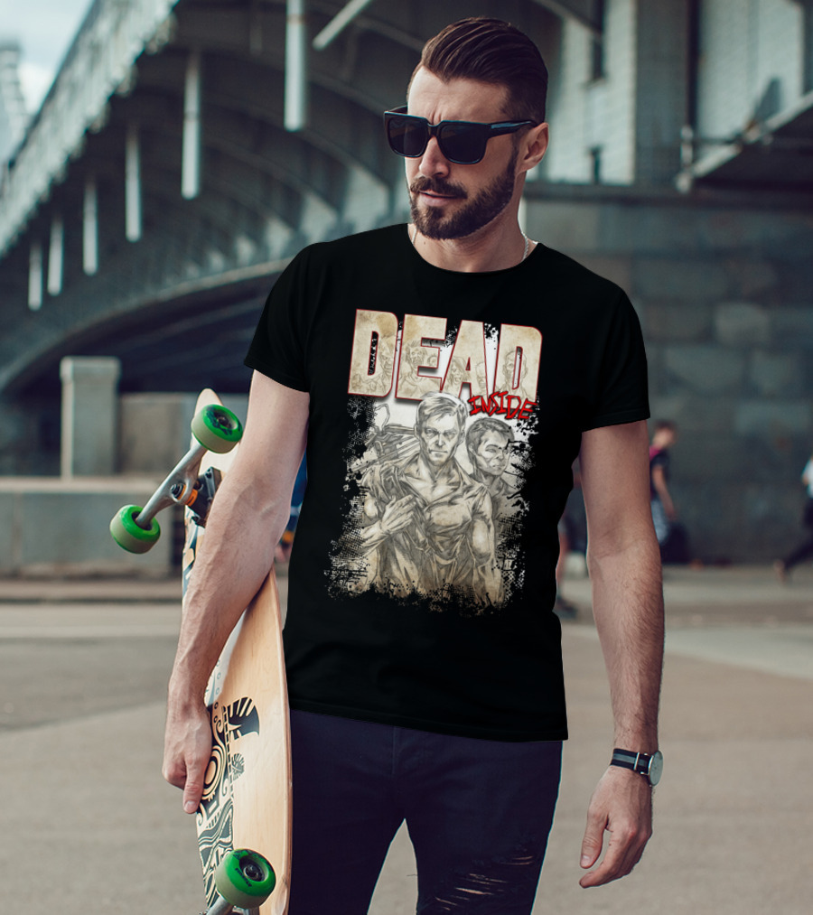 DEAD Inside Sketch Style Gritty Duo T-Shirt