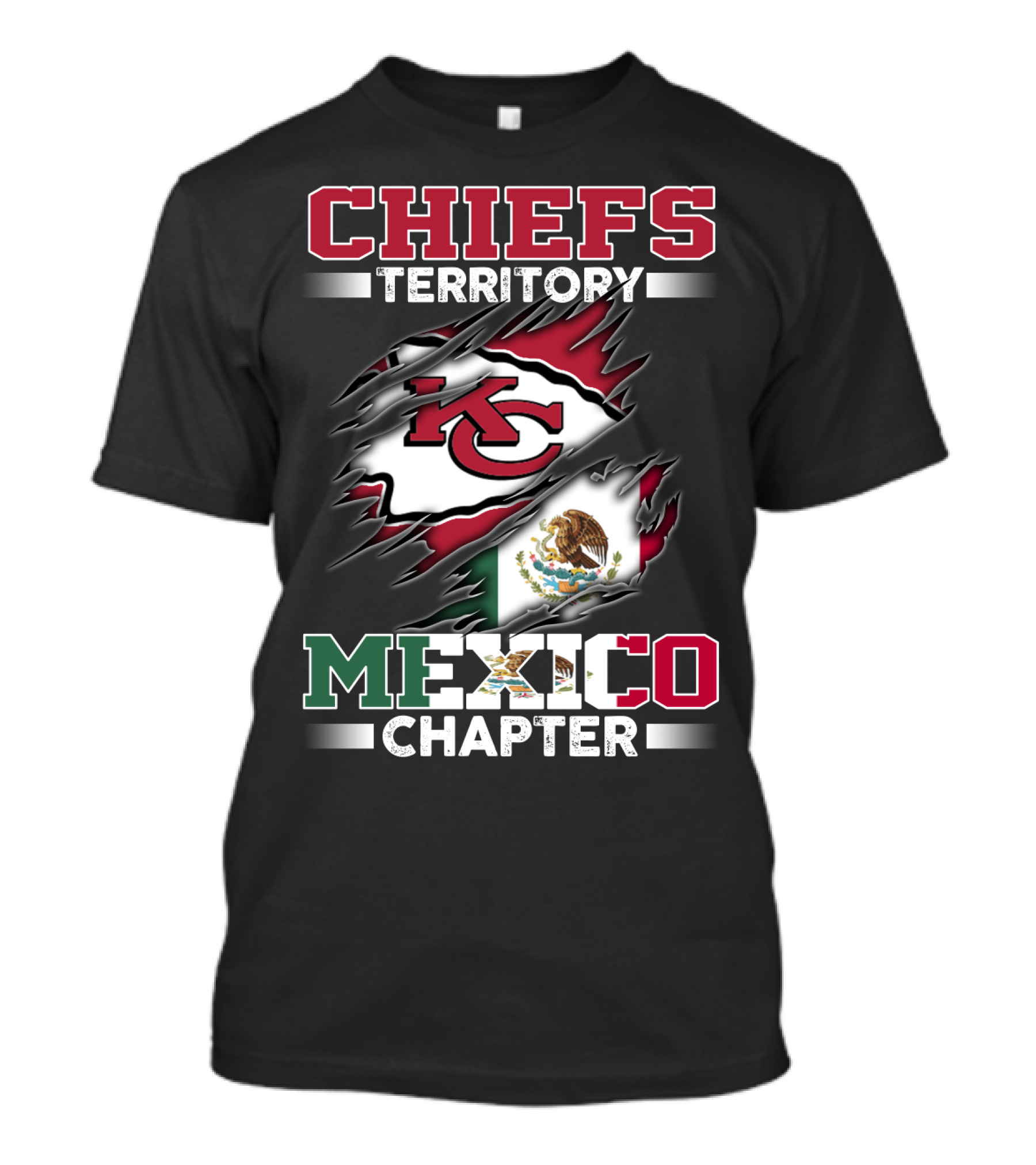 CHIEFS TERRITORY MEXICO CHAPTER KC FLAG T-Shirt
