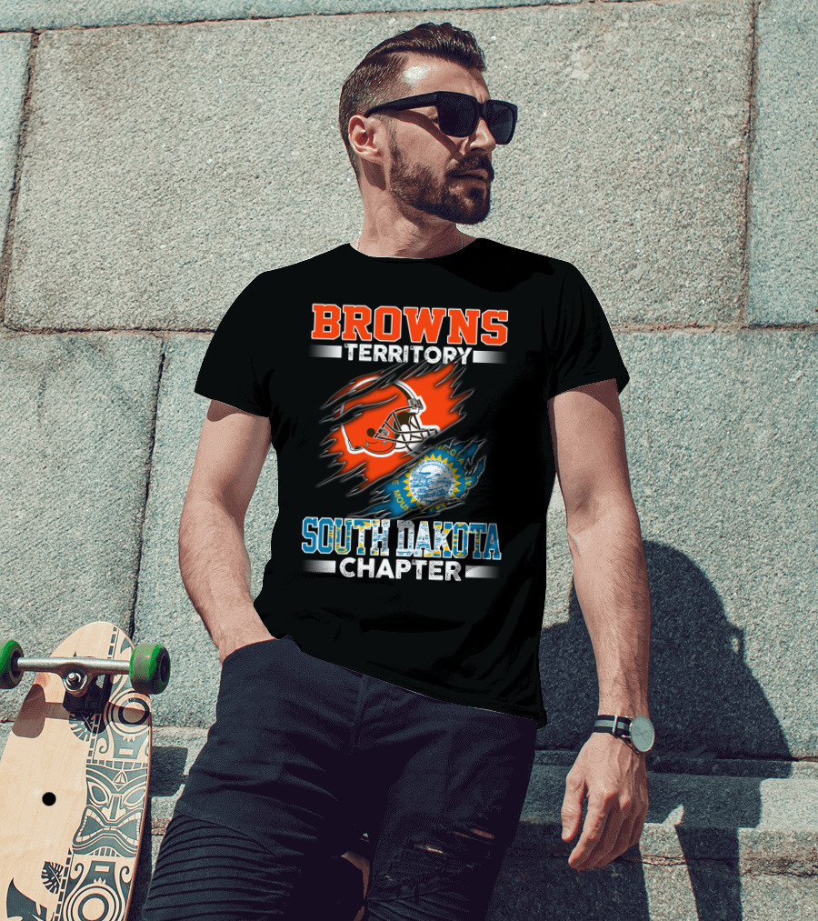 BROWNS Territory South Dakota Chapter Football Helmet T-Shirt