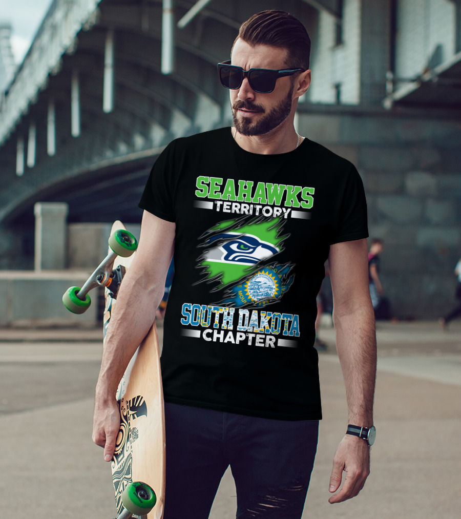 Seahawks Territory South Dakota Chapter Flag T-Shirt