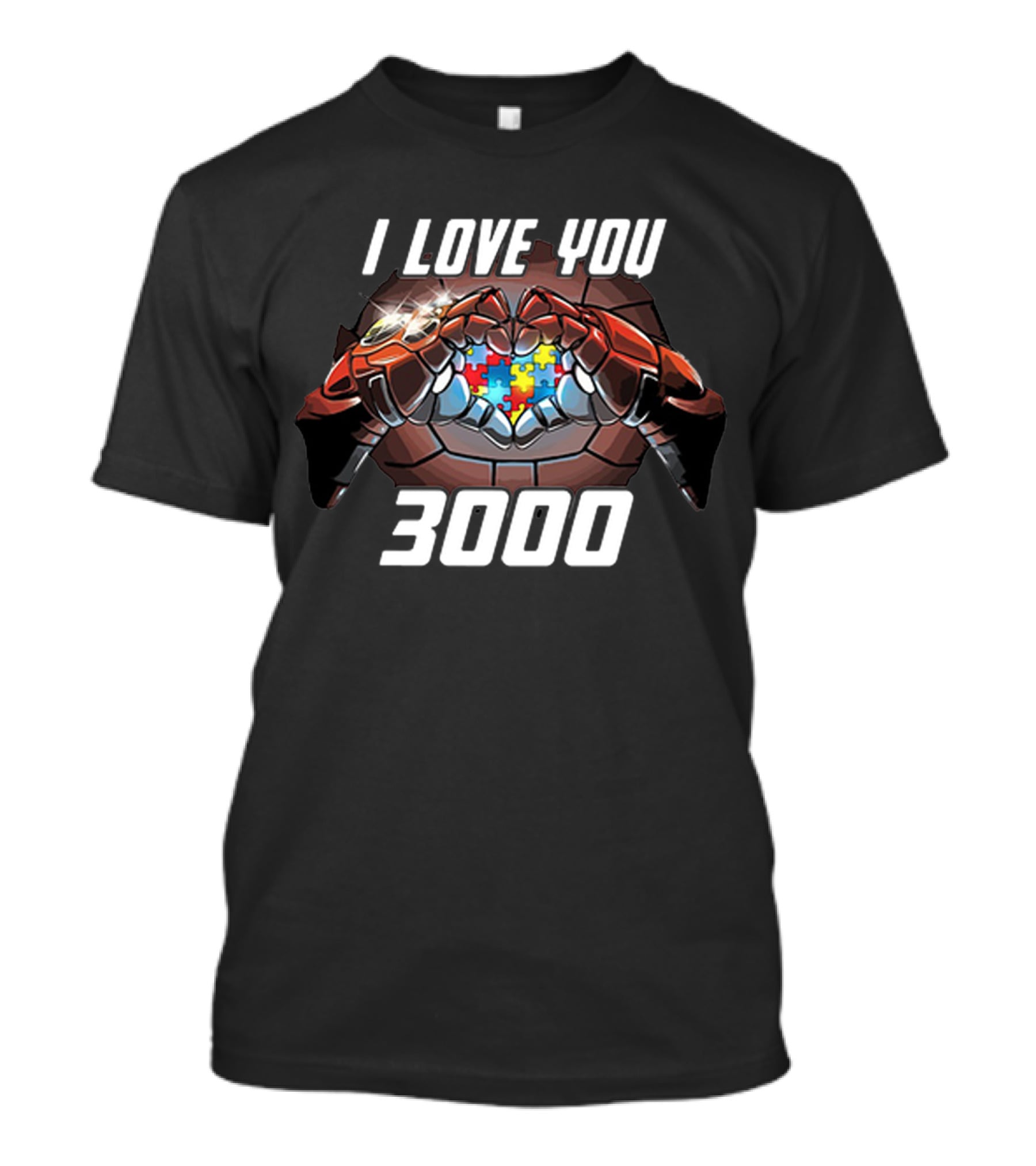 I Love You 3000 Puzzle Heart Autism T-Shirt