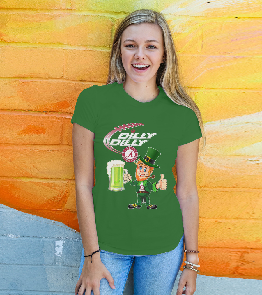Alabama Crimson Tide Dilly Dilly Football Leprechaun T-Shirt