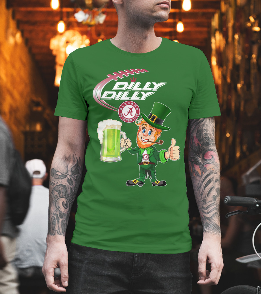 Alabama Crimson Tide Dilly Dilly Football Leprechaun T-Shirt