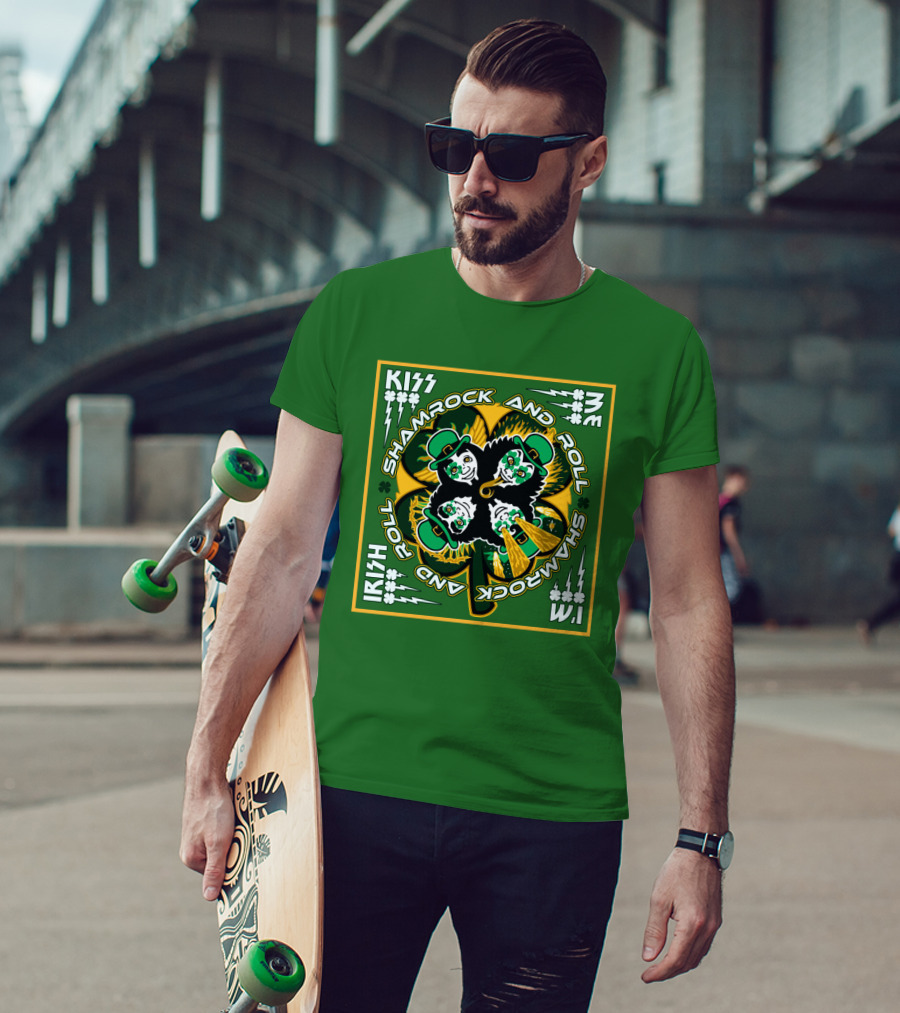 Kiss Irish Shamrock And Roll T-Shirt
