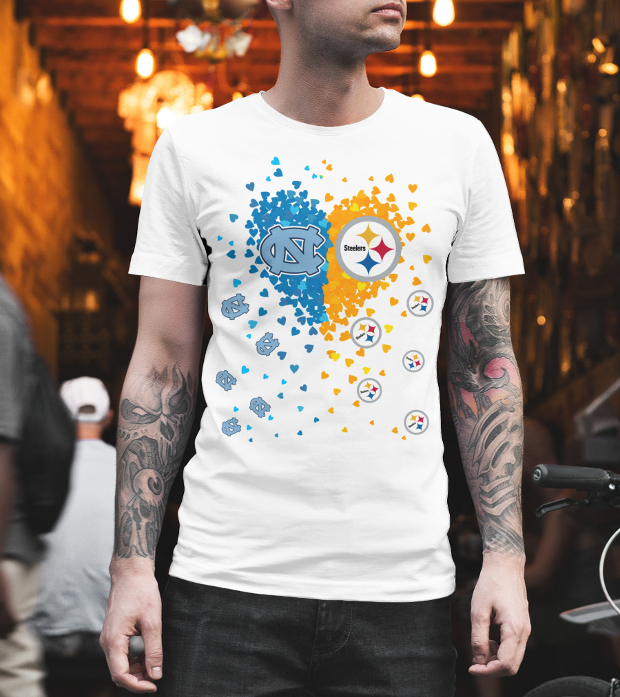 Heart Steelers Tarheels Pittsburgh North Carolina T-Shirt