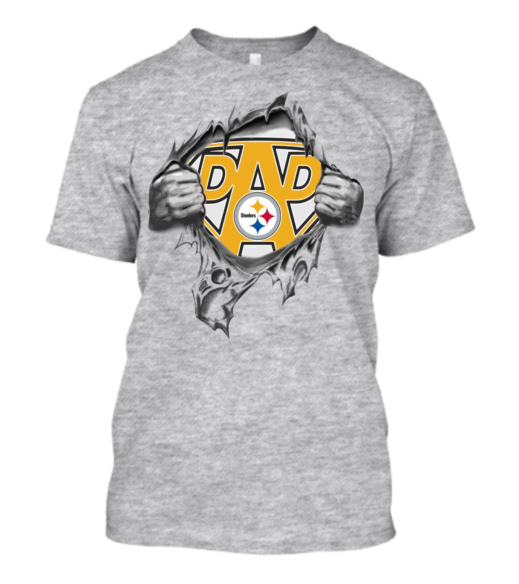 Super Dad Steelers Emblem Symbol Pullover T-Shirt