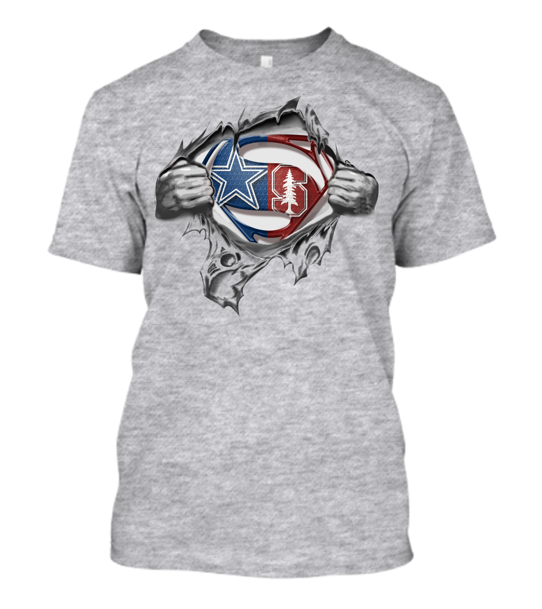 Cowboys Stanford Cardinal Superman Crest Fusion T-Shirt
