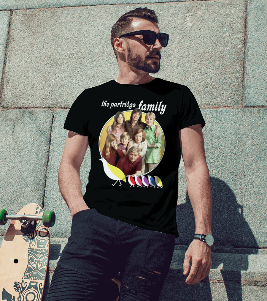 The Partridge Family Yellow Circle Five Birds T-Shirt