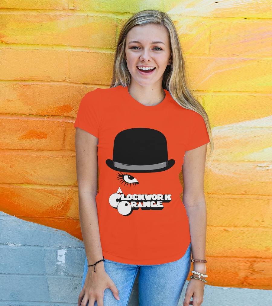 A Clockwork Orange Bowler Hat And Eyelash T-Shirt