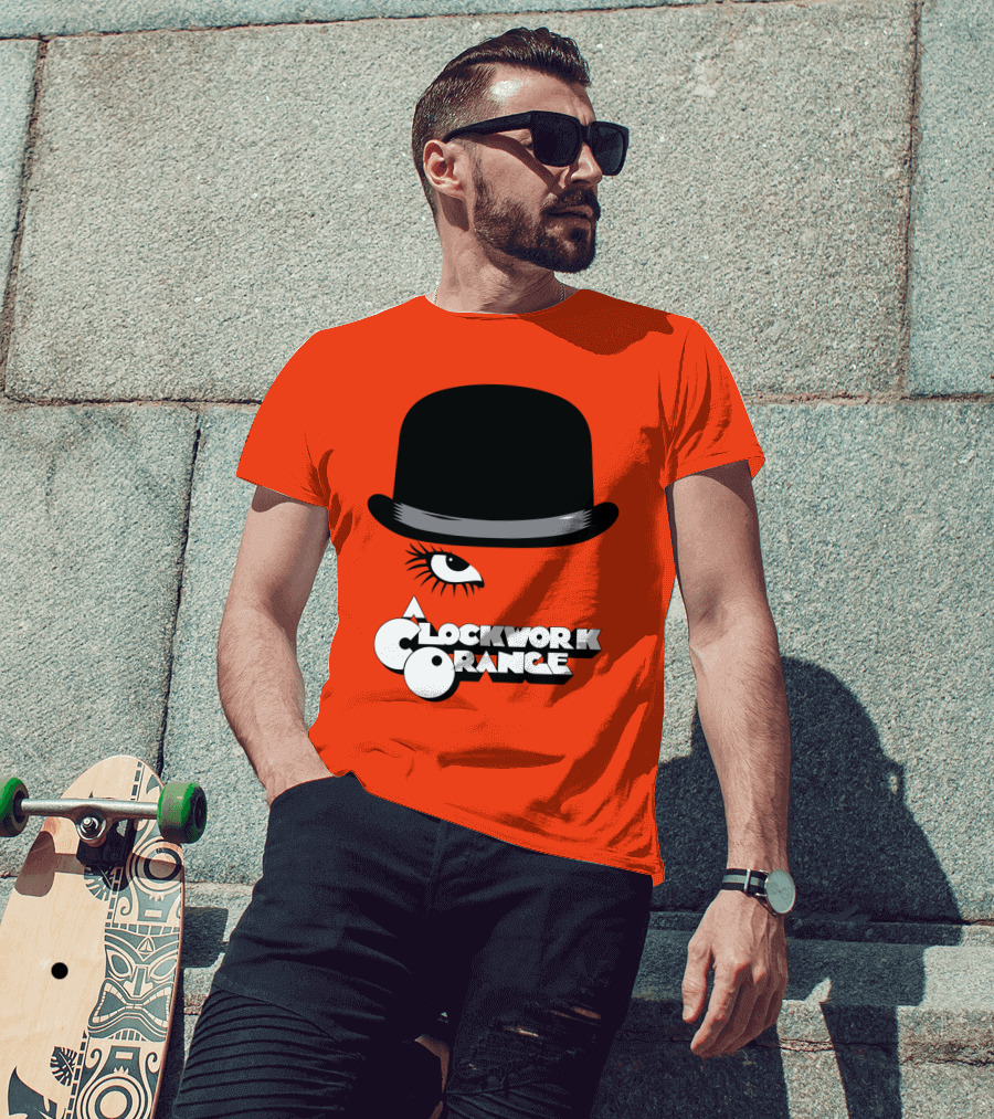 A Clockwork Orange Bowler Hat And Eyelash T-Shirt