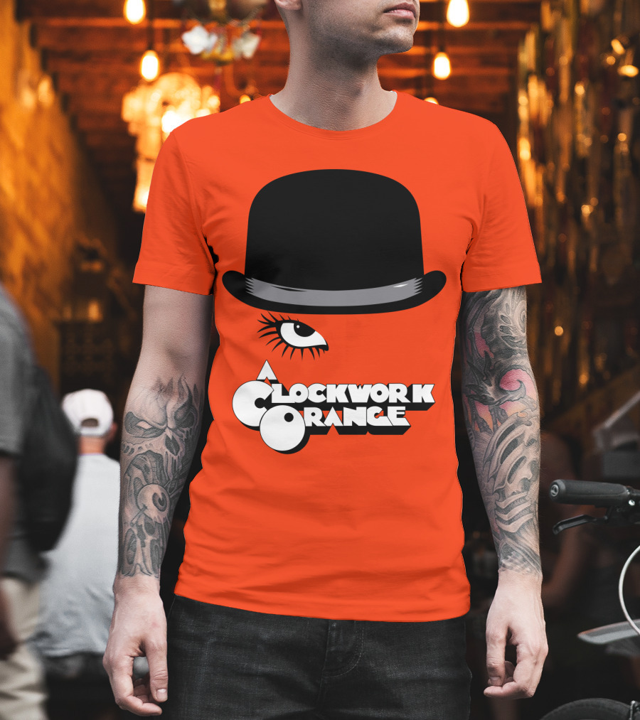 A Clockwork Orange Bowler Hat And Eyelash T-Shirt